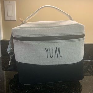 Rae Dunn lunch tote with utensil case